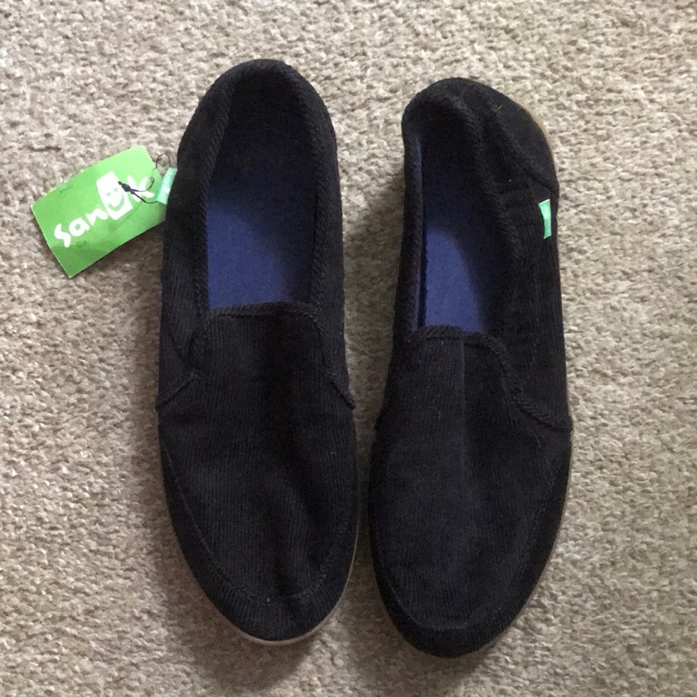 Sanuk “Pair o Dice” corduroy slip on shoes